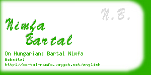 nimfa bartal business card